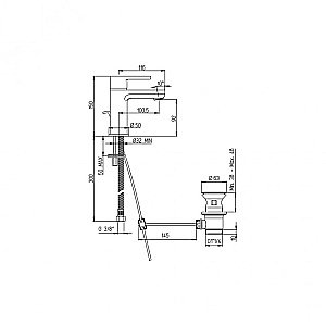 Смеситель для раковины PAINI Arena 92CR211FTKM хром купить в интернет-магазине сантехники Sanbest