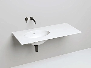 Раковина врезная снизу столешницы Salini Marea 12 1101109G 54,5 из искусственного камня S-Sense, белая глянцевая купить в интернет-магазине Sanbest