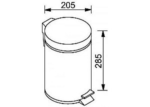 Ведро для мусора Aquanet 8072MB 5 л купить в интернет-магазине сантехники Sanbest