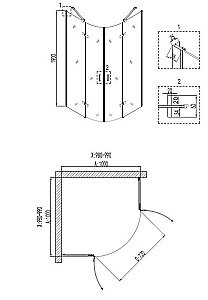 Душевой уголок Niagara Nova, NG-6616-08, 100х100 см, распашные двери, прозрачный купить в интернет-магазине Sanbest