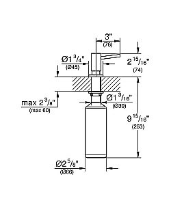 Диспенсер Grohe Cosmopolitan 40535DC0 сталь купить в интернет-магазине сантехники Sanbest