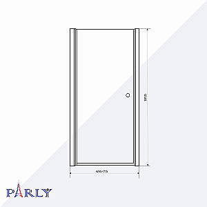 Душевая дверь Parly 70 DE70BF стекло матовое/профиль черный матовый купить в интернет-магазине Sanbest