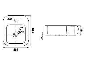 Раковина Melana 320309-805 белая купить в интернет-магазине Sanbest