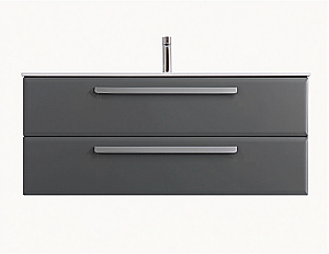 Тумба с раковиной Cezares ECO-CER-N-1200-2C-SO-GSO-P+CZR-8073-120 Темно-серая матовая для ванной в интернет-магазине Sanbest