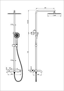 Душевая система WONZON & WOGHAND STICK WW-88739017-CR хром купить в интернет-магазине сантехники Sanbest