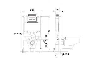 Инсталляция для унитаза Aquatek INS-0000018 купить в интернет-магазине сантехники Sanbest