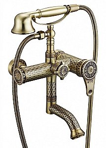 Смеситель для ванны с душем ZORG Antic A 400W-BR купить в интернет-магазине сантехники Sanbest