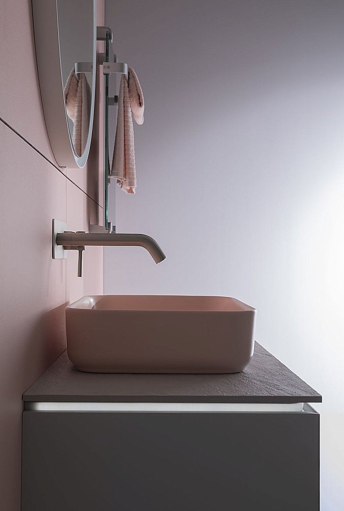 Раковина накладная Allen Brau Fantasy 50 4.11021.SM розовая купить в интернет-магазине Sanbest