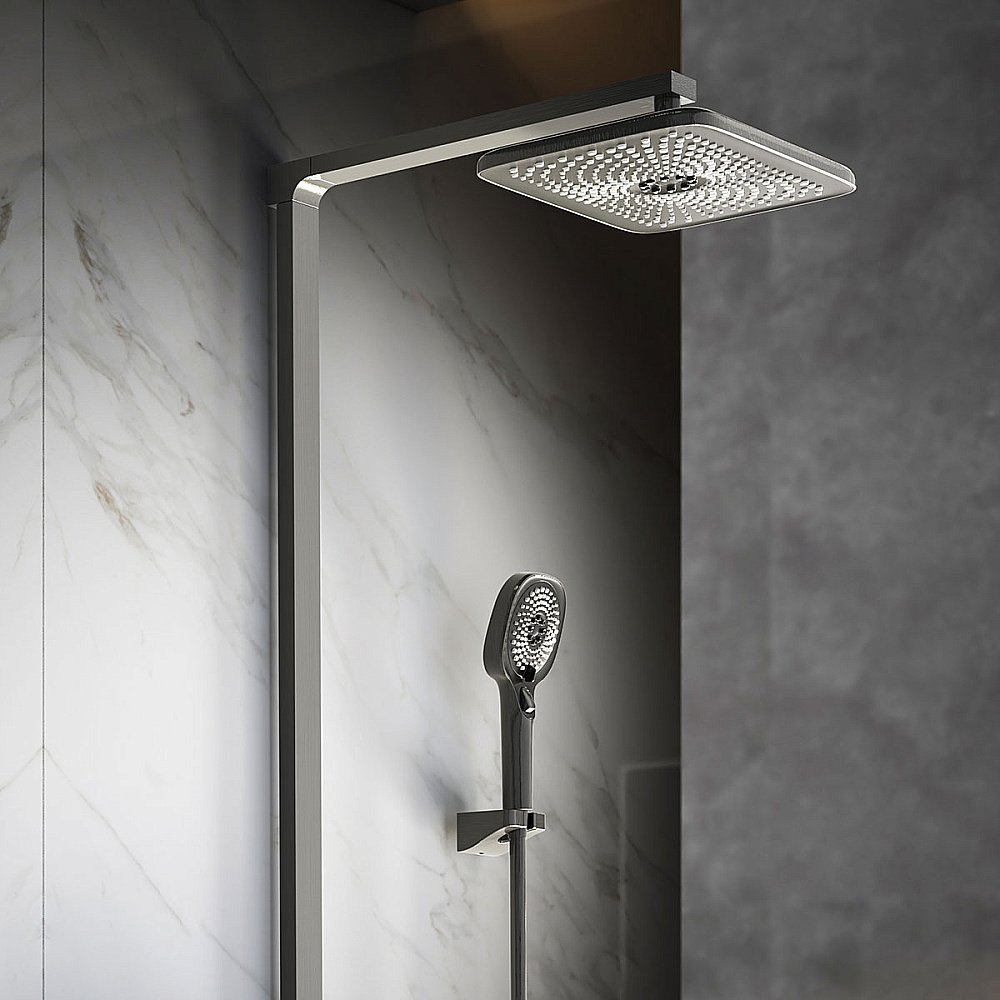 Душевая система Vincea Inspire VSFS-3I13TGM вороненая сталь купить в интернет-магазине сантехники Sanbest