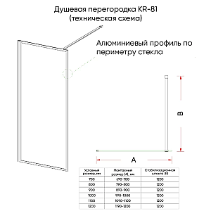 Душевое ограждение Veconi Korato 80 KR81RG-80-06-C8 стекло дождь/профиль брашированное золото купить в интернет-магазине Sanbest