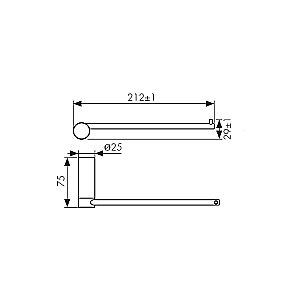 Полотенцедержатель Kaiser Vita KH-3292 черный матовый купить в интернет-магазине сантехники Sanbest