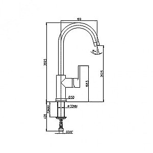 Смеситель для кухни PAINI Arena 92CR572LLFTKM хром купить в интернет-магазине сантехники Sanbest