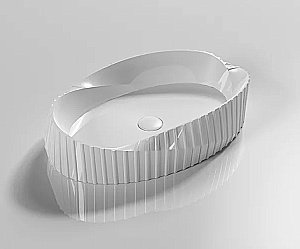 Раковина накладная Gid Creativo 60 888s 51223 белая купить в интернет-магазине Sanbest