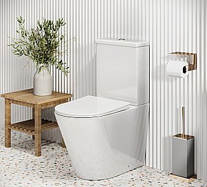 Унитаз Grossman Color GR-4480S безободковый, с крышкой микролифт, с бачком, белый купить в интернет-магазине Sanbest