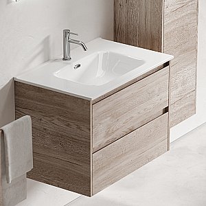 Тумба с раковиной Sancos Libra 70 LB70EG дуб галифакс натуральный для ванной в интернет-магазине Sanbest