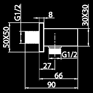 Подключение для шланга Elghansa Unit WS-16 хром купить в интернет-магазине сантехники Sanbest