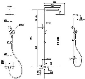 Душевая система Allen Brau Eclipse 5.E1006-31 черная матовая купить в интернет-магазине сантехники Sanbest