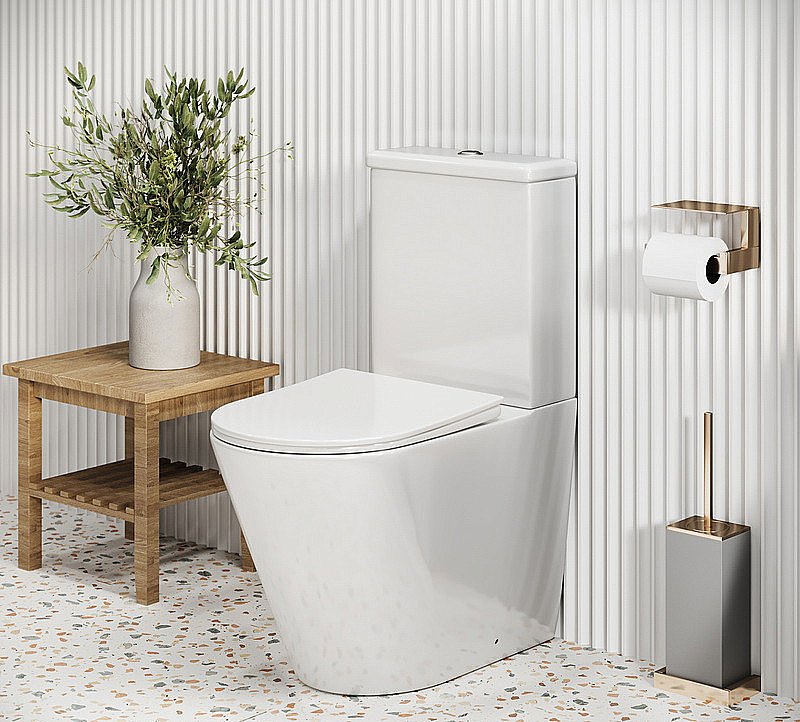 Унитаз Grossman Color GR-4480S безободковый, с крышкой микролифт, с бачком, белый купить в интернет-магазине Sanbest