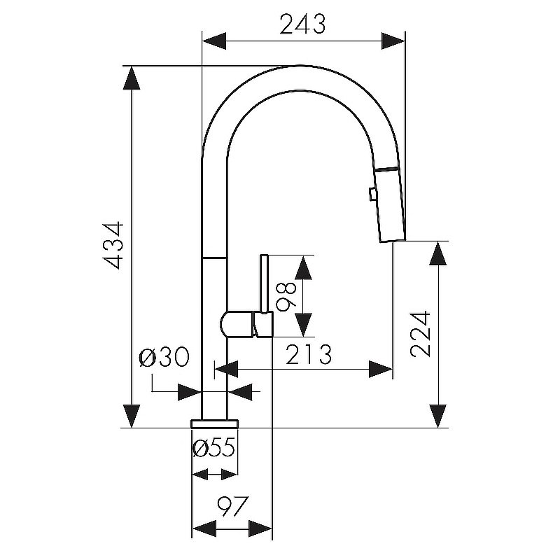 Смеситель для кухни Kaiser Merkur 26466 купить в интернет-магазине сантехники Sanbest