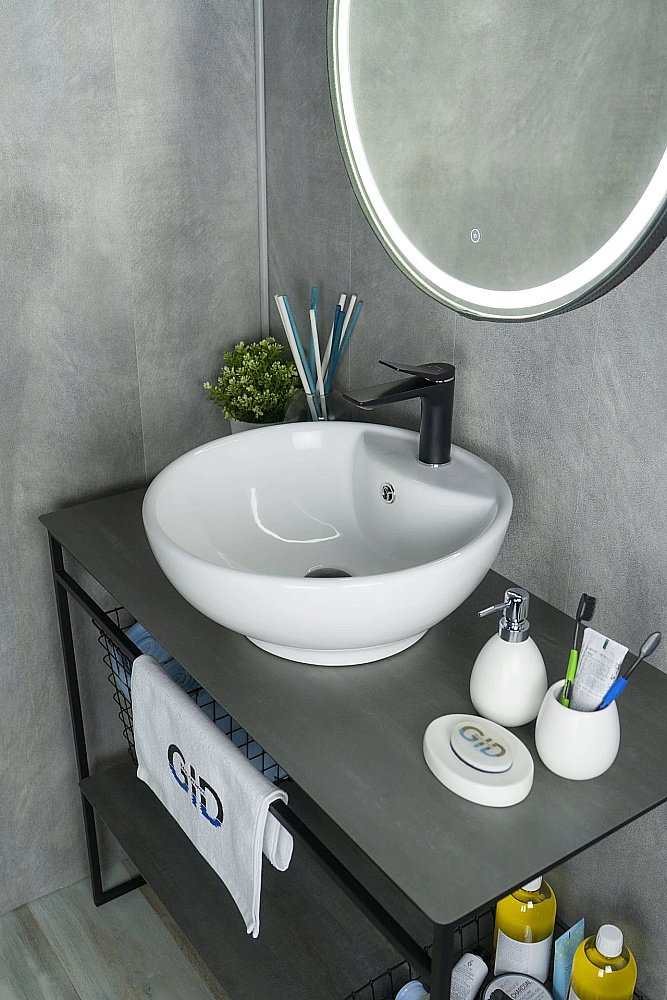 Раковина накладная Gid Esfera 45 N9001 51101 белая купить в интернет-магазине Sanbest