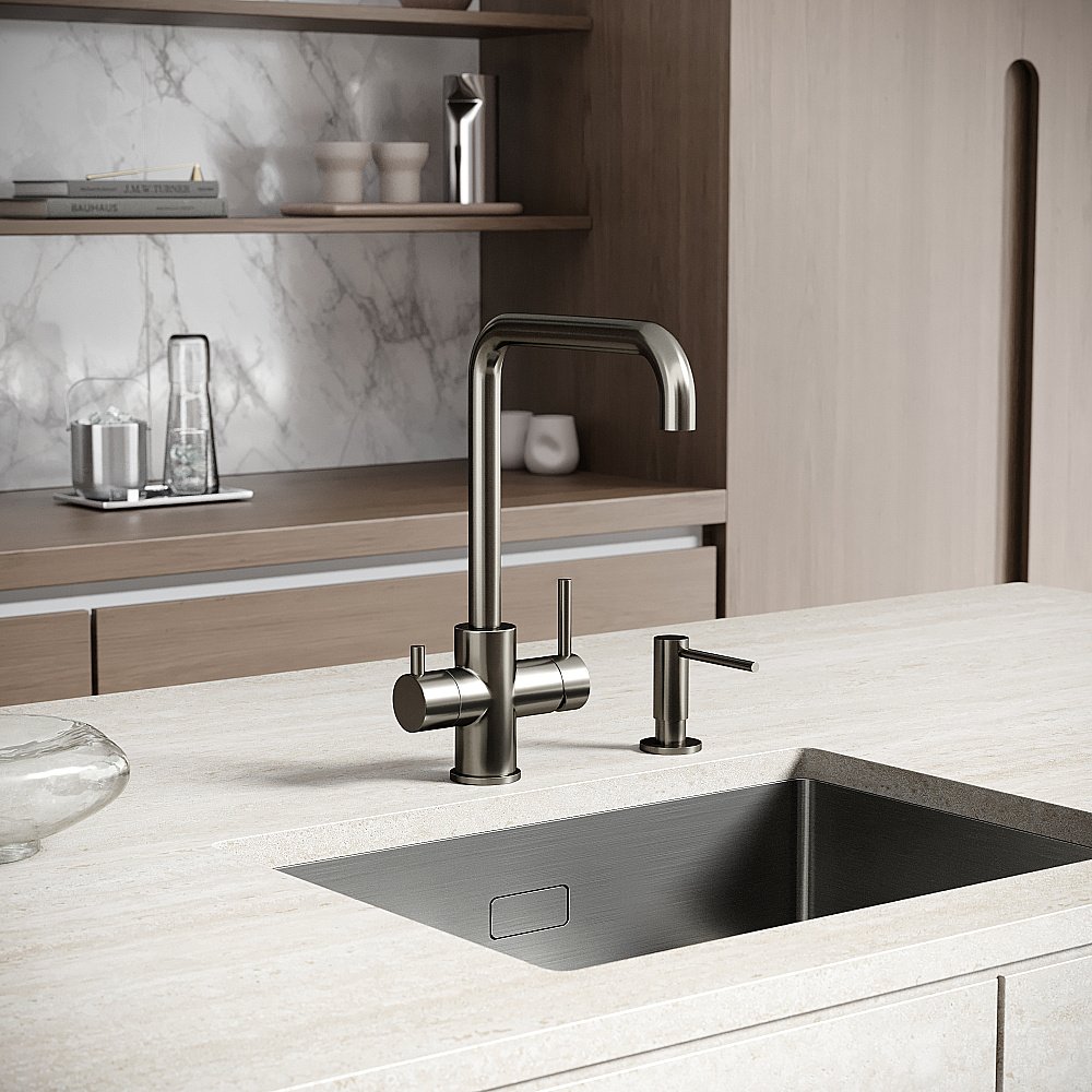 Смеситель для кухни Sancos Vela SC4013GG вороненая сталь купить в интернет-магазине сантехники Sanbest