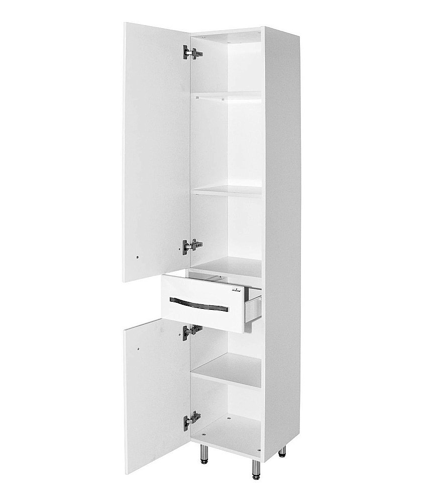 Пенал напольный MIXLINE ДИАМАНТ 522471 35 белый для ванной в интернет-магазине сантехники Sanbest