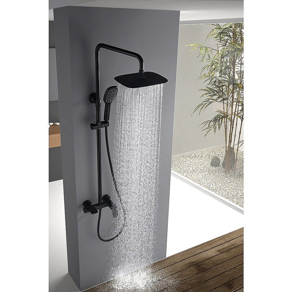 Душевая система Black&White Universe UK8300В черная матовая купить в интернет-магазине сантехники Sanbest