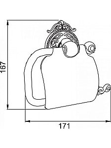 Бумагодержатель с крышкой Hayta Gabriel Classic Gold купить в интернет-магазине сантехники Sanbest