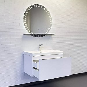 Тумба с раковиной Comforty Арзамас 80 00-00017884 белая матовая для ванной в интернет-магазине Sanbest