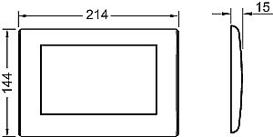 Кнопка для инсталляции TECE Planus 9240310 сатин купить в интернет-магазине сантехники Sanbest