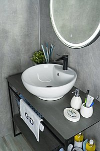 Раковина накладная Gid Esfera 45 N9001 51101 белая купить в интернет-магазине Sanbest