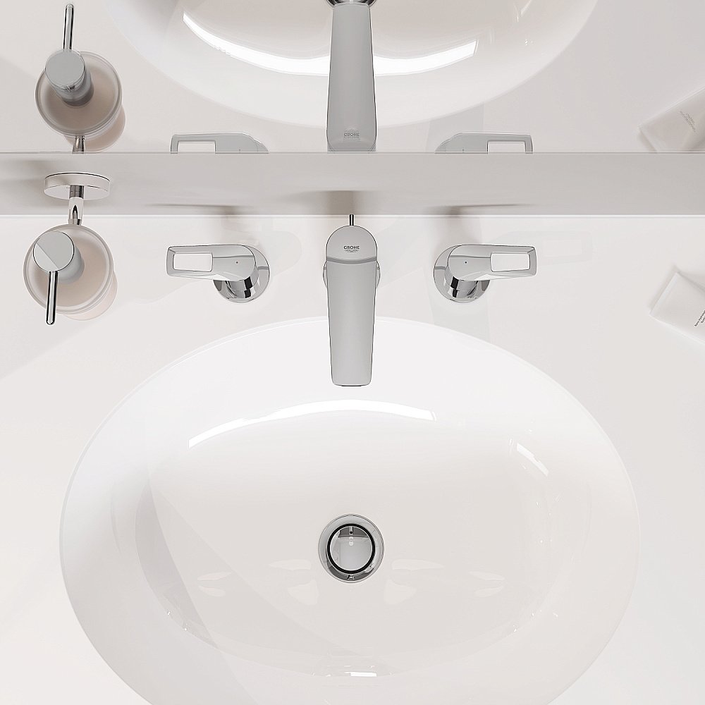 Раковина встраиваемая Grohe Bau Ceramic 56 39423000 белая купить в интернет-магазине Sanbest