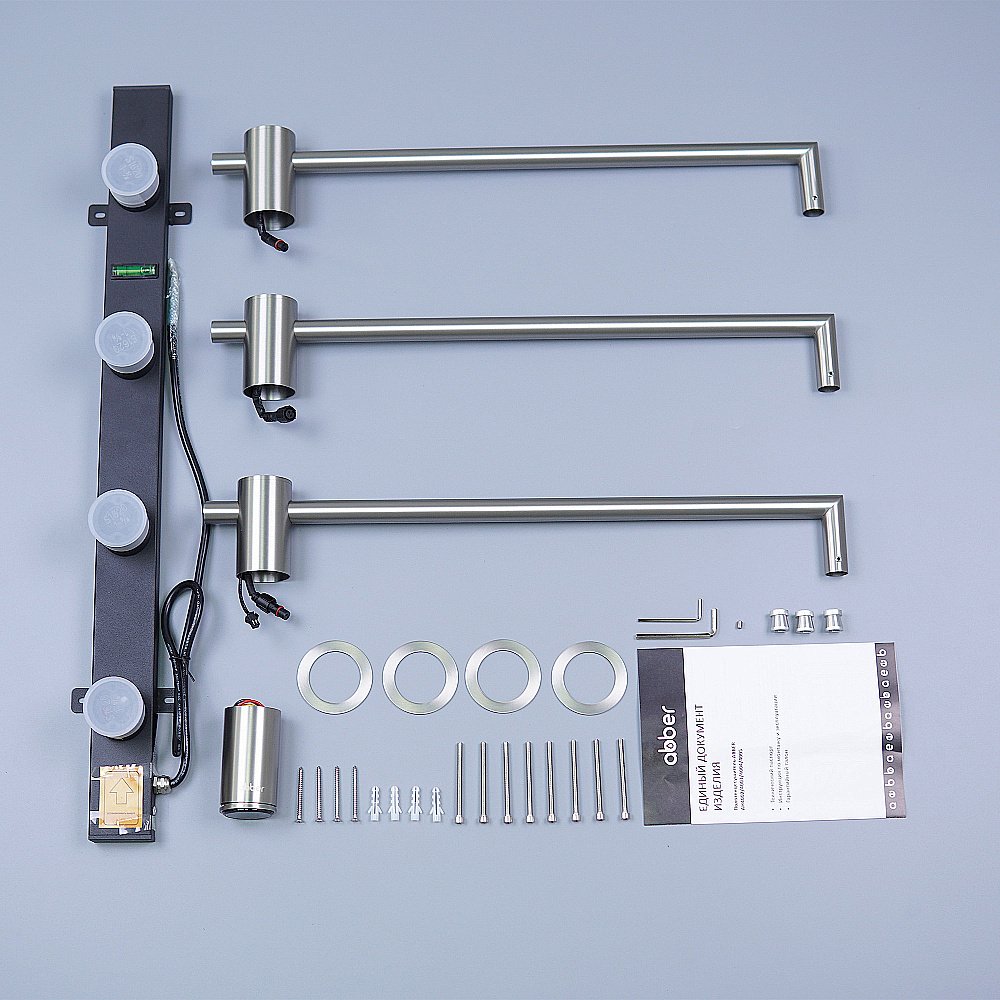 Полотенцесушитель электрический ABBER Charme AH4003BST сталь брашированная купить в интернет-магазине сантехники Sanbest