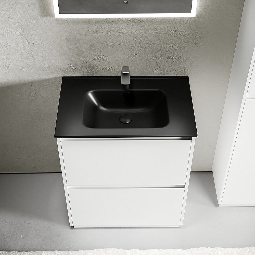Тумба с раковиной Sancos Libra Floor 70 LB70FW белая для ванной в интернет-магазине Sanbest