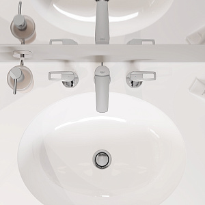 Раковина встраиваемая Grohe Bau Ceramic 56 39423000 белая купить в интернет-магазине Sanbest