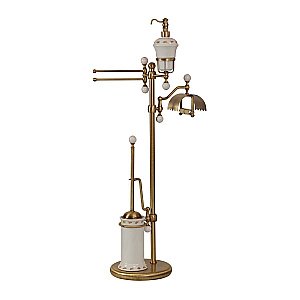 Стойка для ванной Migliore Provance ML.PRO-60.544.BR белая керамика с декором/бронза купить в интернет-магазине сантехники Sanbest