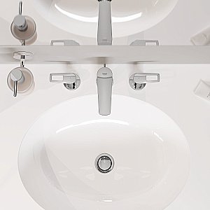 Раковина встраиваемая Grohe Bau Ceramic 56 39423000 белая купить в интернет-магазине Sanbest