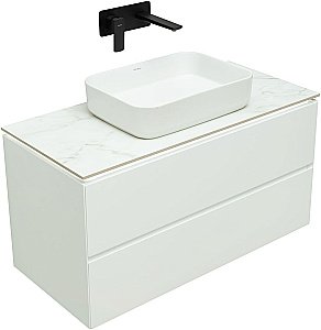 Тумба с раковиной Allen Brau Infinity 100 1.21003.WM белый матовый для ванной в интернет-магазине Sanbest