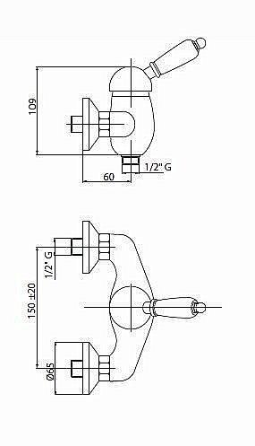 Смеситель для душа CezaresGIUBILEO-DM-01-хром купить в интернет-магазине сантехники Sanbest