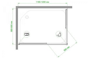 Душевой уголок Royal Bath RB9120HPD-C-CH 120х90 матовый купить в интернет-магазине Sanbest