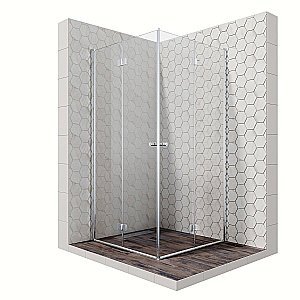 Душевой уголок Ambassador Diamond 12011109 90x90 стекло прозрачное/профиль хром купить в интернет-магазине Sanbest