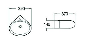 Раковина подвесная SantiLine 39 SL-2021 белая купить в интернет-магазине Sanbest