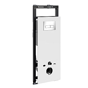Инсталляция для унитаза WasserKraft Salm 27TLT.010.ME.WH.CH03 белая панель/кнопка хром купить в интернет-магазине сантехники Sanbest