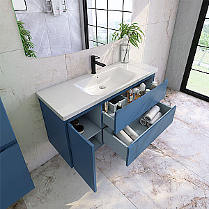 Тумба с раковиной Caprigo Forte 120 два ящика, одна дверь справа/слева, цвет на выбор/эмаль для ванной в интернет-магазине Sanbest