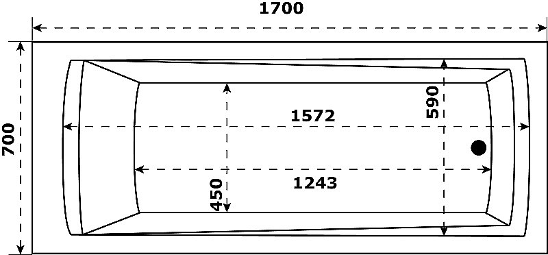 Ванна Azario Бали 170х70 БАВ0103 белая купить в интернет-магазине Sanbest