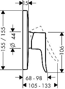 Смеситель для душа Hansgrohe Metris 31456000 купить в интернет-магазине сантехники Sanbest