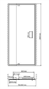 Душевая дверь WasserKRAFT Berkel 48P 85 купить в интернет-магазине Sanbest