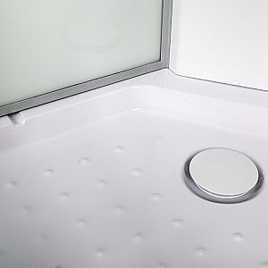 Душевая кабина DTO L 909GM+VST 90х90 стекло матовое с рисунком/профиль хром купить в интернет-магазине Sanbest