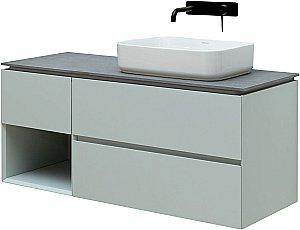 Тумба с раковиной Allen Brau INFINITY 120 папирус матовый для ванной в интернет-магазине Sanbest