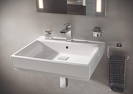 Раковина подвесная Grohe Cube Ceramic 60 3947300H белая купить в интернет-магазине Sanbest